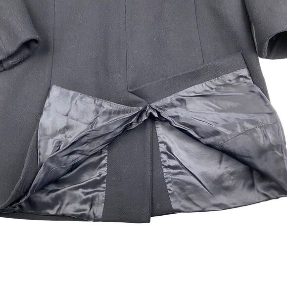 Zara Wool Blend Double Breasted Jacket Black Large - Picture 6 of 10